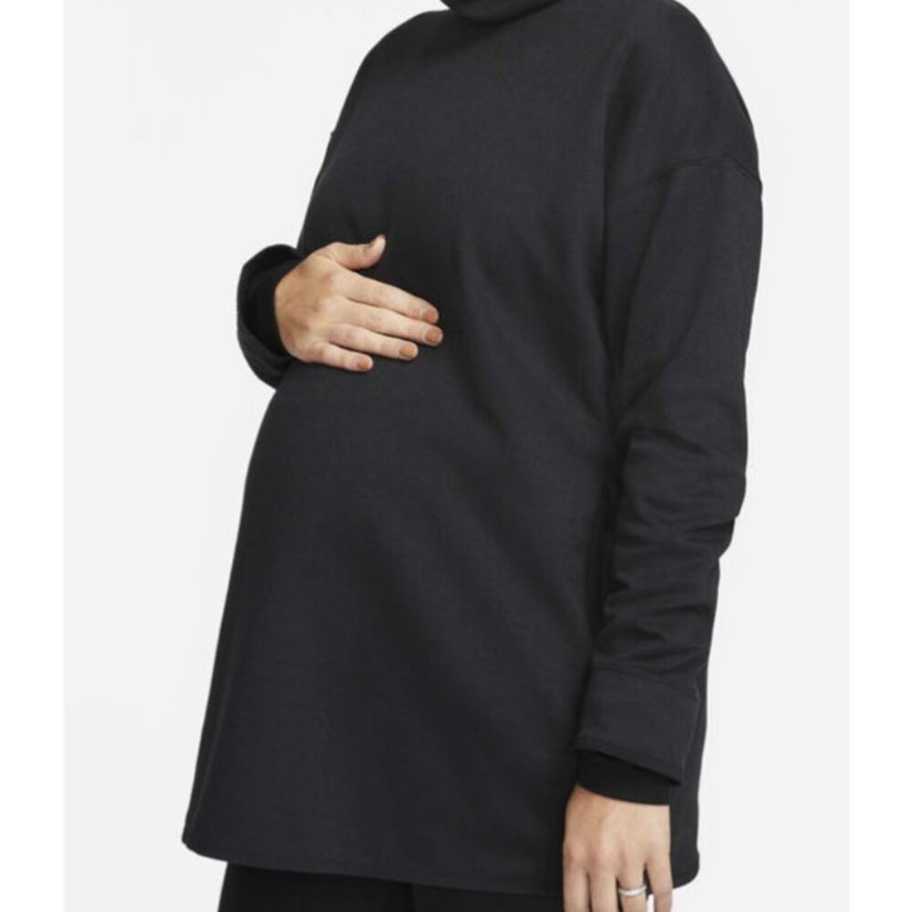Nike Maternity Reversible Dri-Fit Pullover Black XL Long Sleeve Nursing Gym - Picture 4 of 9